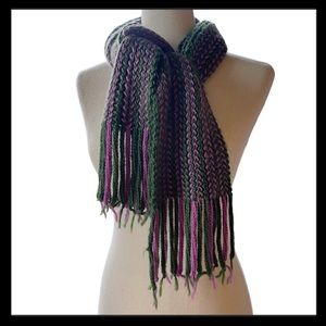 Nine West Wool blend chunky scarf with fringe - 84”